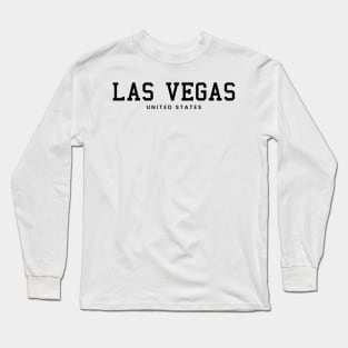 Las Vegas Nevada United States Vintage Minimalist Las Vegas Nevada State Name Sport Design Tees Long Sleeve T-Shirt